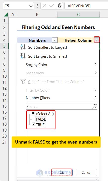 how to separate odd and even numbers in excel|How to Filter Odd or Even Numbers in Excel .